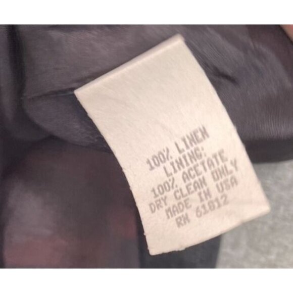 Steven Stockman Women’s 100% Linen Dress Size 4 Black Back Bow - Picture 11 of 11